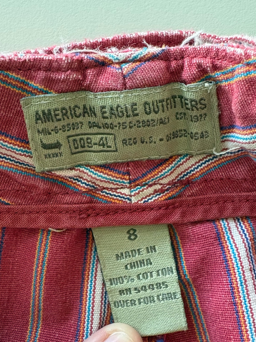 American Eagle Striped cropped pants - size 8 Vintage - Picture 5 of 10